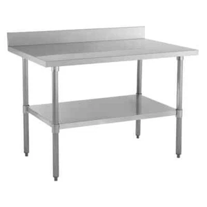 Kratos Commercial Worktable, All-Stainless Steel Kitchen Prep Table with - Picture 1 of 5