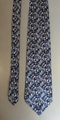 Cocktail Collection Silk Necktie Wine Under Microscope Multicolor 3.7 x 56.5" - Image 1 of 4