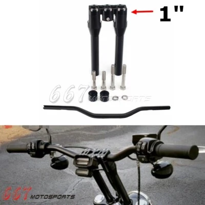 Для Harley Dyna Softail Low Rider Street Bob Club Стиль 1" Руль + Комплект Подступенков - Изображение 1 из 4