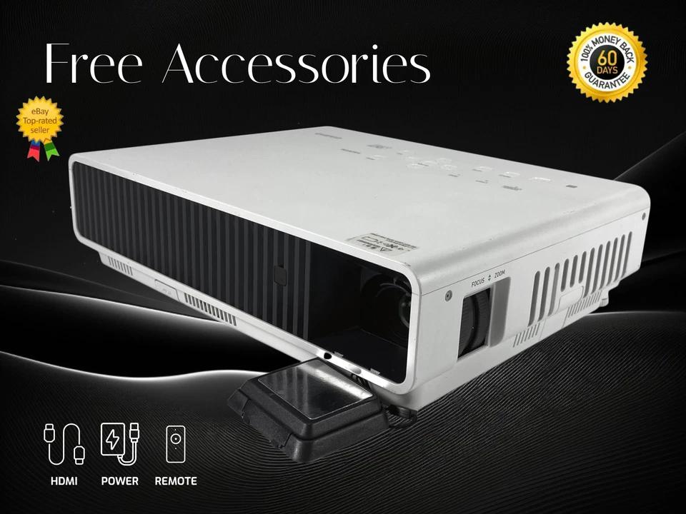 Lamp-Free DLP Projector 4K | Sports, YouTube, TV Shows 2500 Lumens 2160p HDMI 🎬 - Image 1 of 4