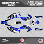Graphics Kit For Honda Crf150f Crf230f (2003-2007) Semperfi - Blue-Shift