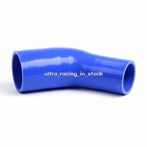 3-PLY 3" to 2.5" 45°DEGREE TURBO/INTERCOOLER/INTAKE PIPE SILICONE HOSE BLUE - Bild 1 von 1
