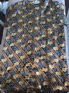 Cheetah Polyester Button Shirt Winlar Large - Picture 1 of 4