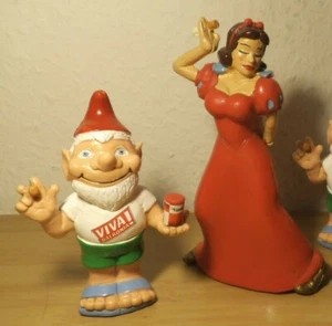 Werbefiguren West Schneewittchen und Zwerg "Viva Balkonia " Größe: 12-15 cm(co - Bild 1 von 6