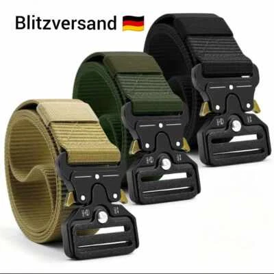 MARKENLOS Arme Gürtel Herren Militär Taktischer Military Arbeitsgürtel Schwerlast Schnalle