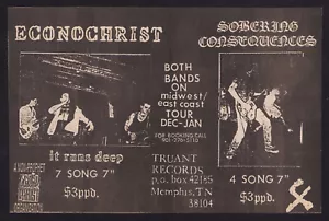 Sobering Consequences Econochrist Truant Records AD Memphis TN Arkansas Punk - Imagen 1 de 1