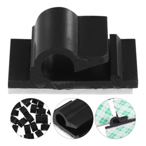 50 Pcs Clamp Line Card Self-adhesive Cable Management Clips Cord Organizer - Afbeelding 1 van 12