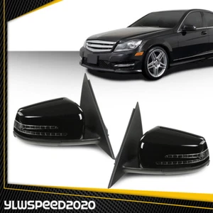 Fit For Mercedes C300 Benz C-Class W204 C200 C180 Pair Rear View Mirror Side - Picture 1 of 13