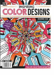 INSPIRING COLOR DESIGNS MAGAZINE, DECEMBER, 2016 ( IDEAL WITH COLORED PENCILS & - Foto 1 di 1