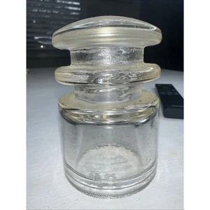 Vintage Hemingray Klarglas Isolator 12-54 T.S. 3,75” hoch x 2,5” Durchmesser - Bild 1 von 6