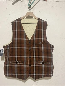 men's alfani cross merch reversible Vintage Vest - Picture 1 of 20
