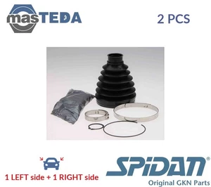 37072 CV JOINT BOOT KIT PAIR TRANSMISSION SIDE REAR RIGHT LEFT SPIDAN 2PCS NEW - Picture 1 of 5