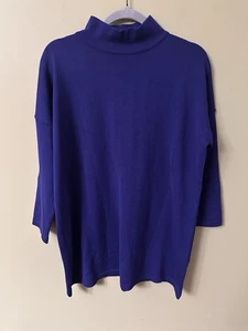 Vintage 80er Jahre Kenzo Paris lila Rollkragen Wollpullover Gr. XL / 1X - Bild 1 von 3