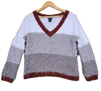 ПРЯЖКА DAYTRIP свитер женщин маленький мягкий коренастый свободного трикотажа пуловер Fray края  - Изображение 1 из 4
