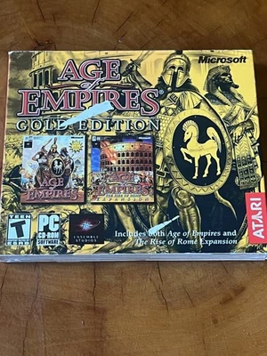 Age Of Empires Gold Edition with Rise of Rome Expansion PC Game 2003 New Sealed! - Image 1 of 4