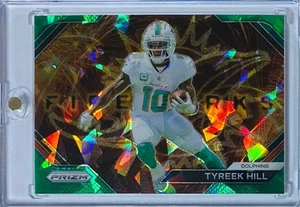2023 Panini Prizm Fireworks Green Ice Prizm #F-20 Tyreek Hill - Miami Dolphins - Picture 1 of 2