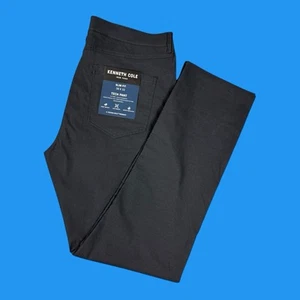 Pantalones técnicos Kenneth Cole para hombre talla 38x32 calce ajustado ligeros flexibles grises 5 bolsillos - Imagen 1 de 23