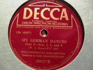 1928 Hans Knappertsbusch Berlin Philharmonic MOZART Six German Dances K. 509  - Picture 1 of 2