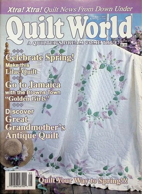 Quilt World Magazine May 1989 Lilac Quilt Cover - Image 1 of 4