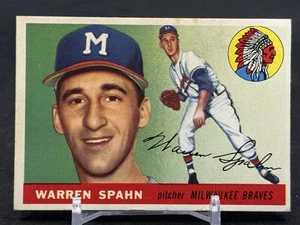 1955 Topps # 31 Warren Spahn Milwaukee Braves Great Color Read - Picture 1 of 5