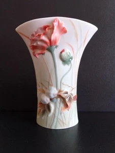 Franz Porcelain Vase Dream Poppy Enchanted Garden FZ00716 - Picture 1 of 9