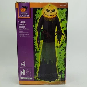 Airblown Inflatable Halloween Pumpkin Reaper 5ft King Ghoul Indoor Outdoor Light - Picture 1 of 17
