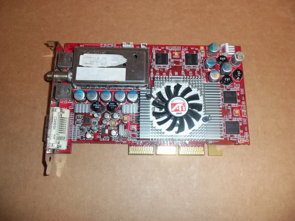 ATI All-in-Wonder 9800 Pro 128MB AGP Video Card DVI w/ TV Tuner S-Video I/O - Image 1 of 4