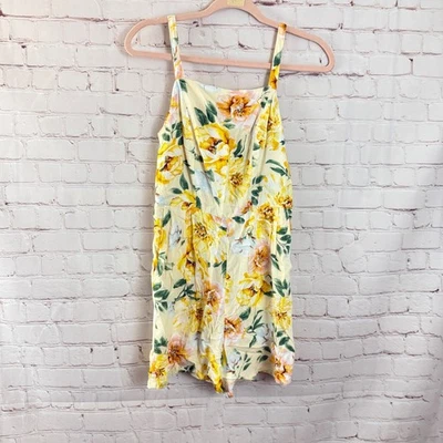 Mameluco floral azul marino antiguo sin mangas amarillo informal XS Foto 1 de 4