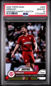 2025 Topps Now Sidemen MRBEAST MR BEAST RC card PSA 10 - Picture 1 of 2