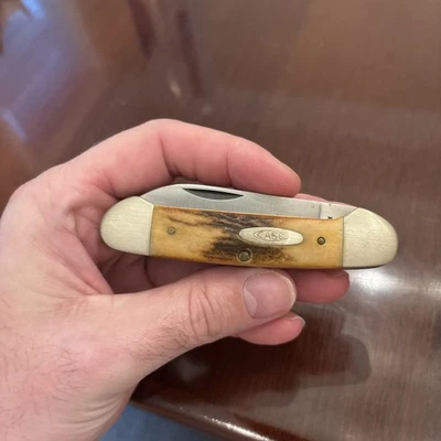 Case XX 9 Dot 53131 SSP Pocket Knife 3 Blades Stag Handle - Image 1 of 4