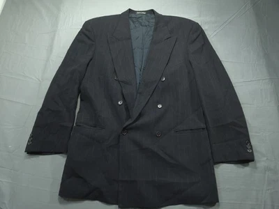 Blazer Giorgio Armani 44R Gris Doble Pecho Lana Virgen 6 Botones Chaqueta Mani Foto 1 de 4