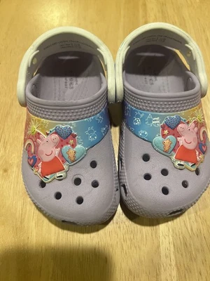 Crocs Clásico Lavanda Peppa Pig Niño Pequeño NIÑO 7c EXCELENTE Foto 1 de 4