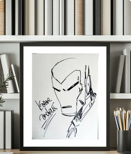 Boceto de Iron Man por Kaare Andrews - artista de Marvel, boceto original raro - Imagen 1 de 9