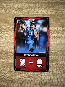 2025 UNO Elite Core Football Bryce Young Red Card 191 Carolina Panthers - Picture 1 of 3