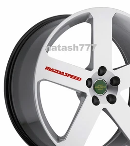 4 - Calcomanía MAZDASPEED Pegatina Ruedas de carreras Llantas MAZDA emblema deportivo logotipo rojo - Imagen 1 de 2