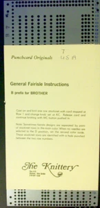 Brother 24 Stitch Knitting Machine Punch Pattern card USA Fairisle pattern card - Picture 1 of 2