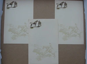 Appaloosa - Vintage Illustrated Paper Sheets Lot (3) - Buffalo Hunting Native Am - Picture 1 of 1