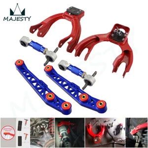 Unterer Querlenker vorne oben hinten Stahl Sturz für 92-95 Honda Civic Integra - Picture 1 of 9