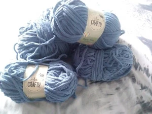 Aldi So Crafty Baby Strickgarn Wolle mittelblau 570 Gramm insgesamt Neu - Bild 1 von 3