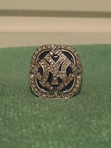 2009 NY Yankees Jeter Baseball MLB World Series Silver Plated Championship Ring Cover