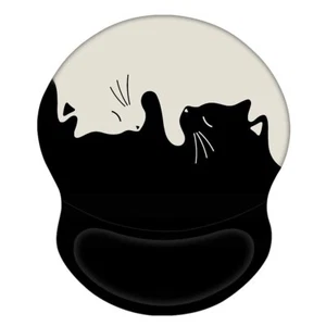 Tapis de souris ergonomique avec coussin en gel - Motif chat - Avec repose-po... - Photo 1/1