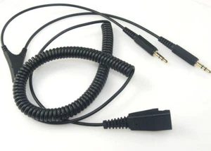 Jabra GN Netcom 1004831 / 8734-599 QD To Dual 3.5mm plug for Computer Sound Card - Picture 1 of 2