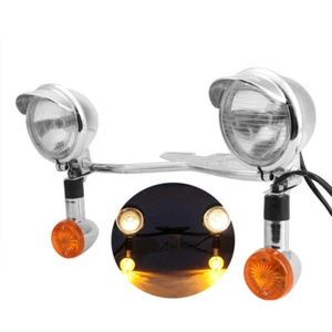 Fog Passing Signal Light Bar For Honda Shadow VT 600 700 750 1100 VTX 1300 1800 - Picture 1 of 12