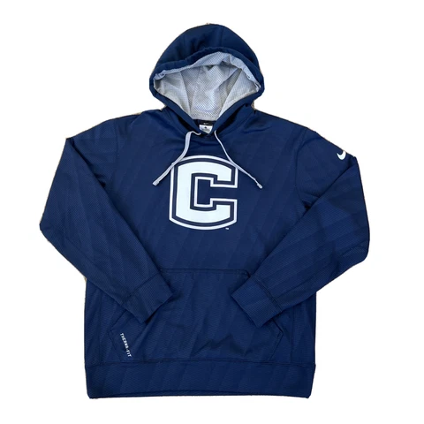 Nike UConn Huskies Therma Fit Hoodie Sweatshirt NCAA Connecticut University M Cover