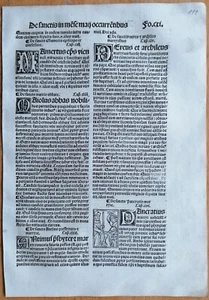 Saint Pancratius - Post Incunable Woodcut Leaf P. Natalibus - 1508 - Picture 1 of 2