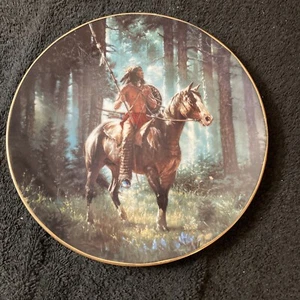 Chuck Ren Sun Seeker de Mystic Warriors Hamilton Collector Plate 1992 - Imagen 1 de 9