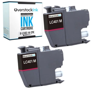 2 pezzi LC401 cartuccia inchiostro magenta per Brother MFC-J1010DW MFC-J1012DW MFC-J1170DW - Foto 1 di 1