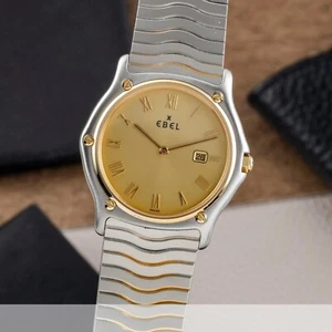 Ebel Classic Wave Stahl / Gold Datum Herrenuhr Ref. 184903 Papiere 1994 - Bild 1 von 14