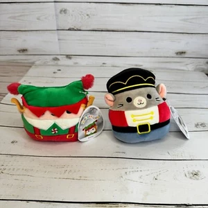 Lot of 2 Squishmallows Murray & Emmy  Holiday 5" Plush Stuffed Animals NWT - Picture 1 of 6