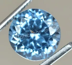 Natural Blue Jeremejevite 6.65 Ct Round Namibia FLAWLESS Loose Gemstone - Picture 1 of 6